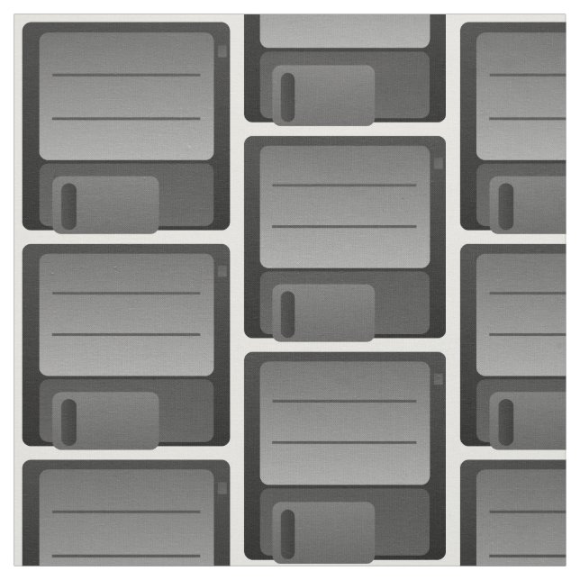 Tela de patrón de disquete gris (Retal)