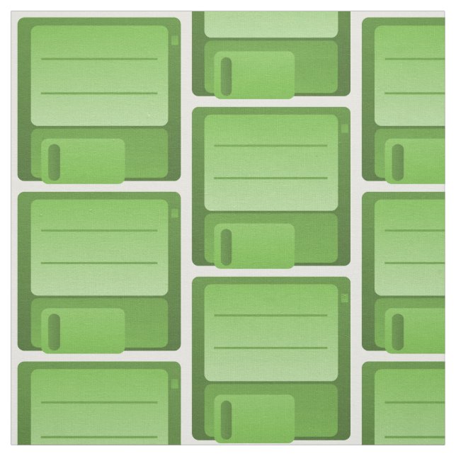 Tela de patrón de disquete verde (Retal)