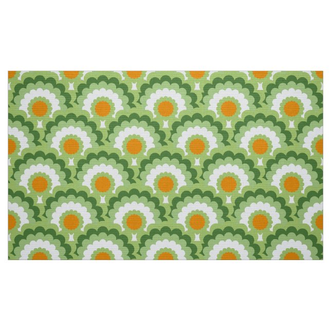 Tela de patrón de estilo retro de los años 60 ("Cuarto gordo" (fat quarter))