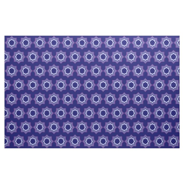 Tela de patrón de estrella azul (Yarda)