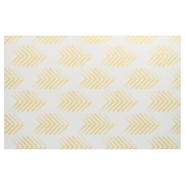 Tela de patrón de flecha tribal amarillo blanco ("Cuarto gordo" (fat quarter))