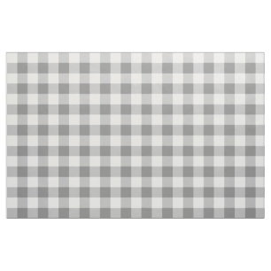 Tela de patrón de Gingham de Gris Carbón
