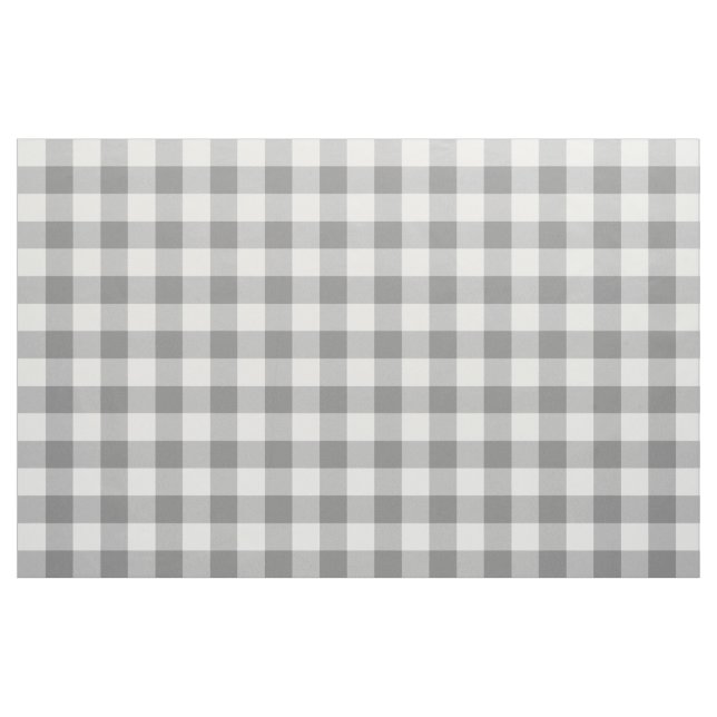 Tela de patrón de Gingham de Gris Carbón (Yarda)