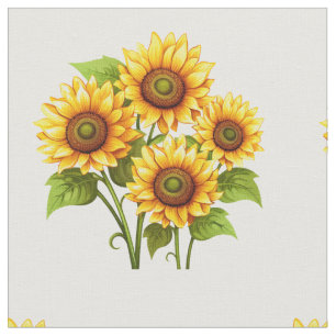 Tela de patrón de girasol de boho rústico