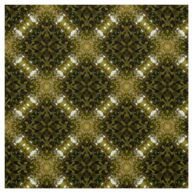Tela de patrón de jardines formales verdes (Retal)