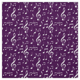 tela de patrón de notas de música blanca