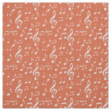 tela de patrón de notas de música blanca