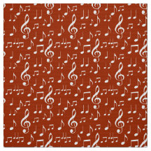 tela de patrón de notas de música blanca