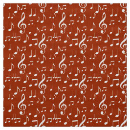 tela de patrón de notas de música blanca