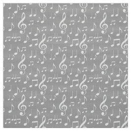 tela de patrón de notas de música blanca