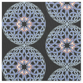 Tela de patrón de nudo celta azul Mandala