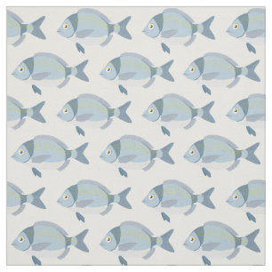 Tela de patrón de pescado