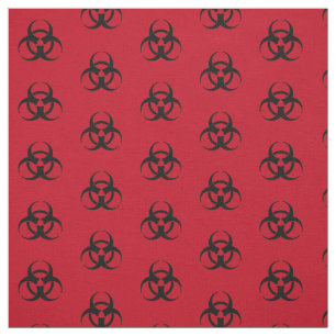Tela de patrón de símbolo de riesgo biológico