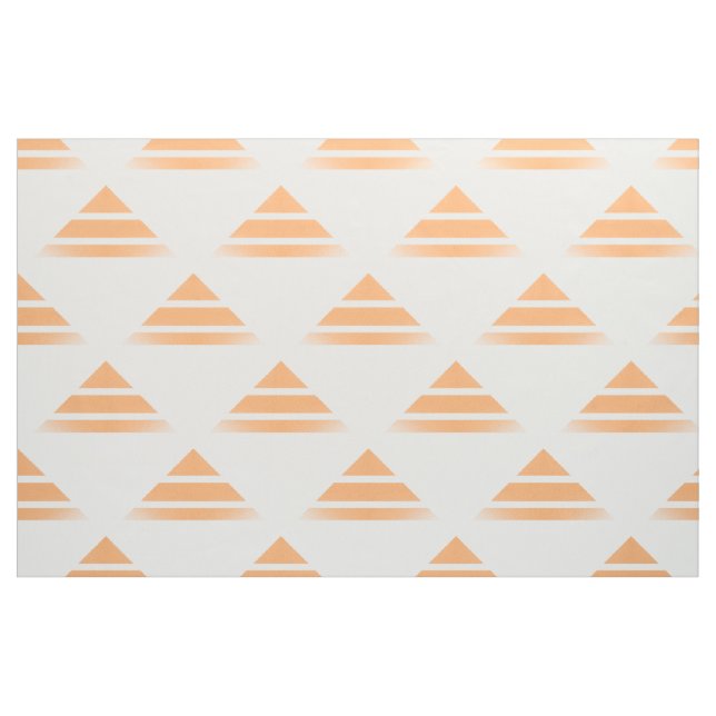 Tela de patrón de triángulo geográfico blanco nara ("Cuarto gordo" (fat quarter))