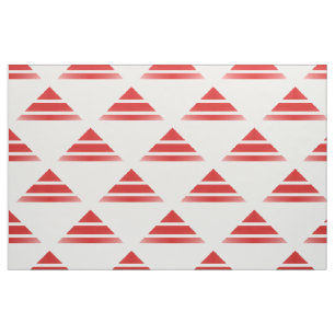 Tela de patrón de triángulo geográfico rojo blanco