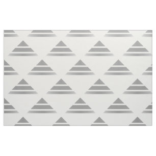 Tela de patrón de triángulo gris blanco