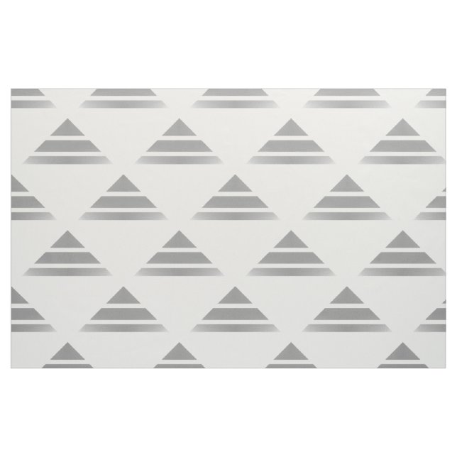 Tela de patrón de triángulo gris blanco ("Cuarto gordo" (fat quarter))