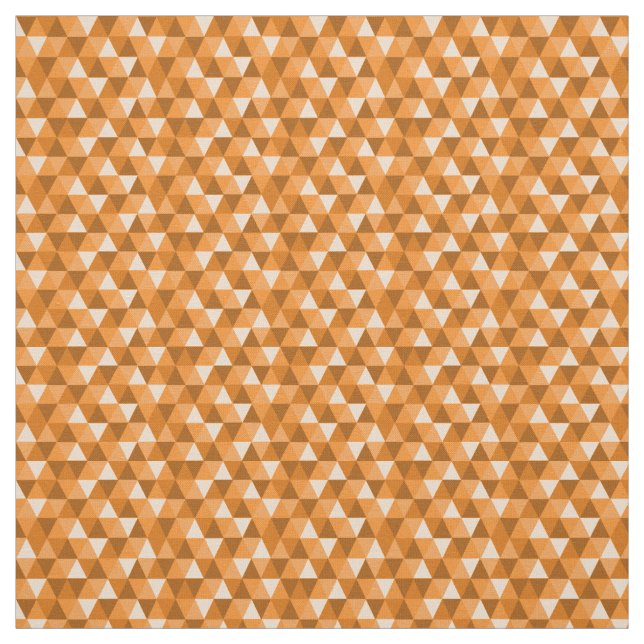 Tela de patrón de triángulos geométricos naranja (Retal)