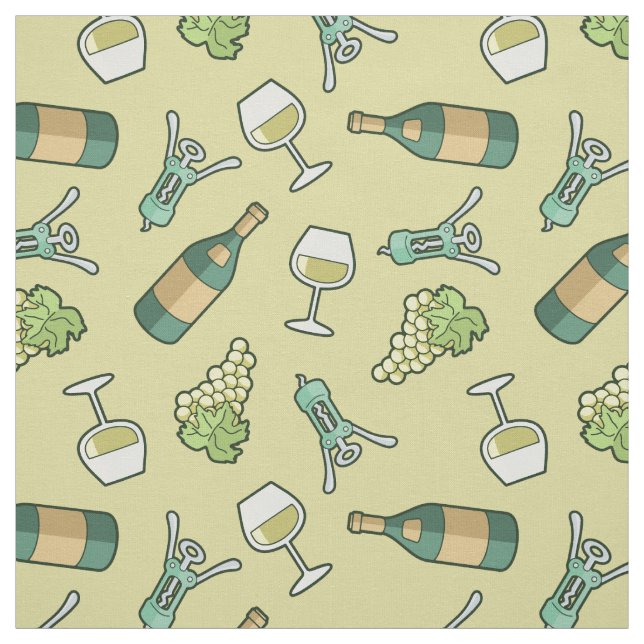 Tela de patrón de vino blanco (Retal)