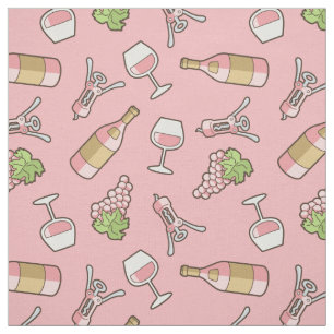 Tela de patrón de vino Rosa