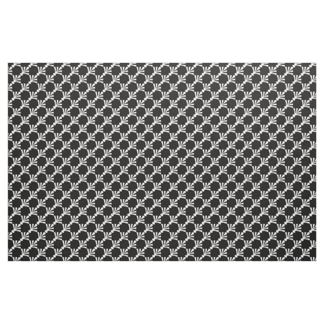 Tela De Patrón Deco De Arte Moderno Negro Y Blanco ("Cuarto gordo" (fat quarter))