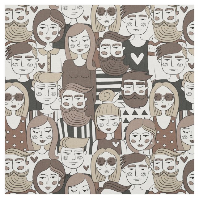 tela de patrón hipster (Retal)