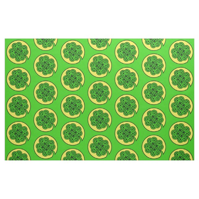 Tela de personalizable tribal de Shamrock ("Cuarto gordo" (fat quarter))