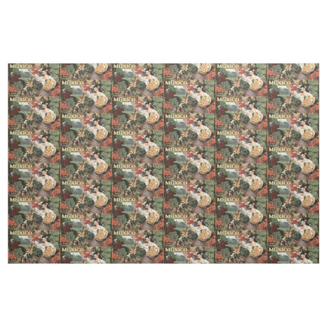 tela de personalizable Viaje Viaje Viejo México ("Cuarto gordo" (fat quarter))