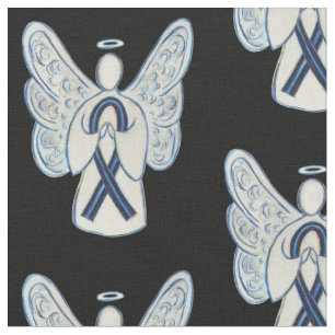 Tela de Personalizado de ángel de cinta negra y az