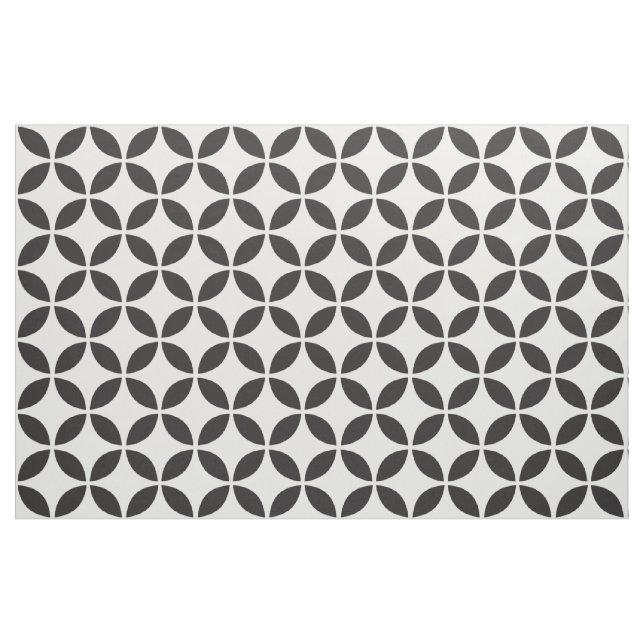 Tela de Petals en blanco y negro ("Cuarto gordo" (fat quarter))