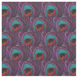 Tela de plumas de pavo real - Verde azulado azul m