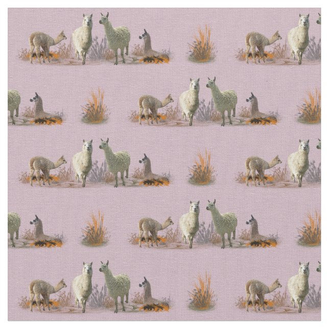 Tela de prado de llama (rosa polvoriento) (De cerca)