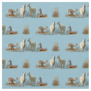 Tela de prado de llama (turquesa claro)