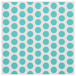 Tela de puntos de polka azul turquesa mini