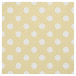 Tela de puntos de polka blanco amarillo