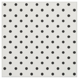 Tela de puntos de polka blanco/negro