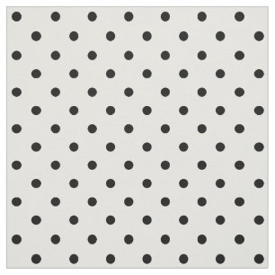 Tela de puntos de polka blanco/negro