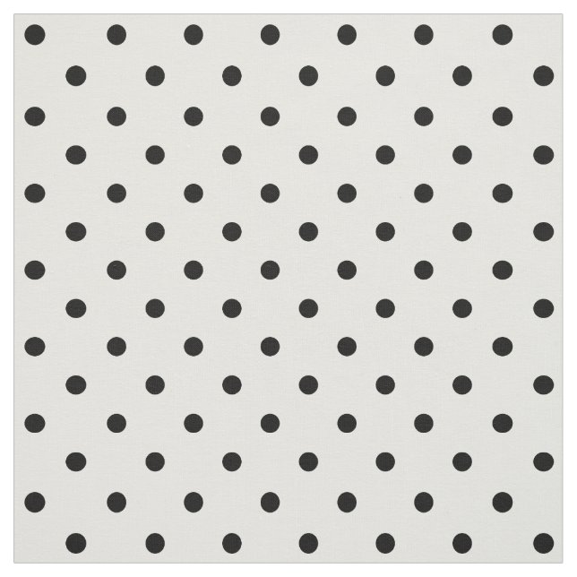 Tela de puntos de polka blanco/negro (Retal)
