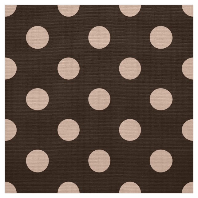 tela de puntos de polka de color marrón (Retal)