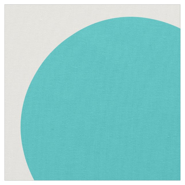 Tela de puntos de polka grande y blanco turquesa (De cerca)