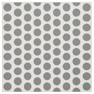 Tela de puntos de polka mini blanco gris