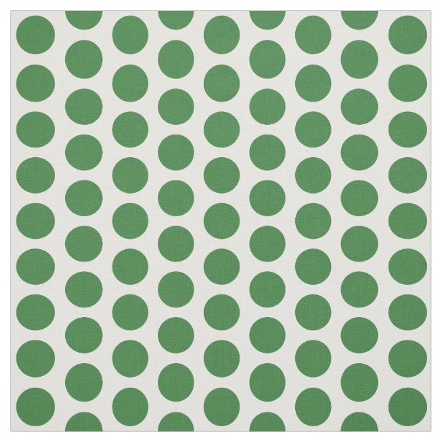 Tela de puntos de polka verde mini blanco (Retal)