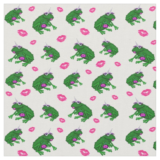 Tela de Ranas y Besos (De cerca)