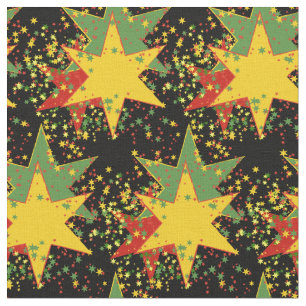 Tela de Rasta Starburst en los colores de Rasta