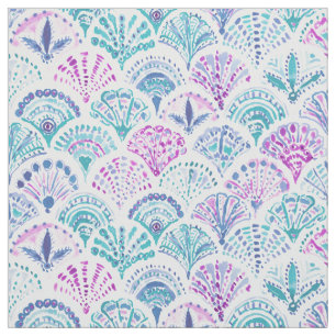 Tela De SHELL escalas de la sirena HACIA FUERA Boho
