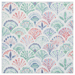 Tela De SHELL escalas de la sirena HACIA FUERA Boho en