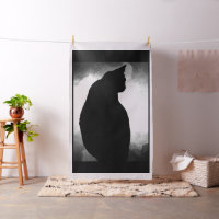 Tela de silueta de gato negro