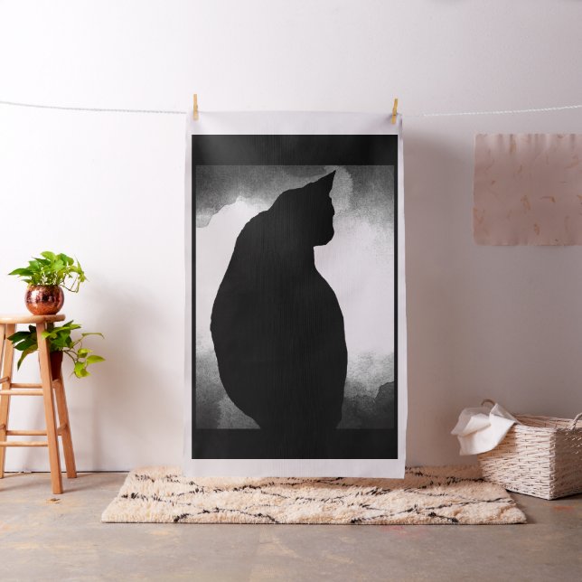 Tela de silueta de gato negro (In Situ)