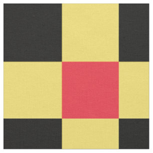 Tela de tablero de ajedrez rojo, amarillo y negro
