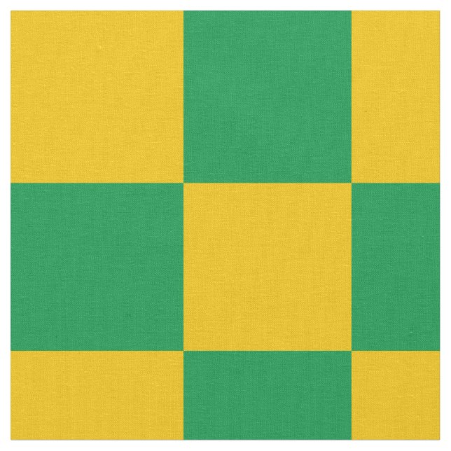 Tela de tablero de ajedrez verde y amarillo (De cerca)